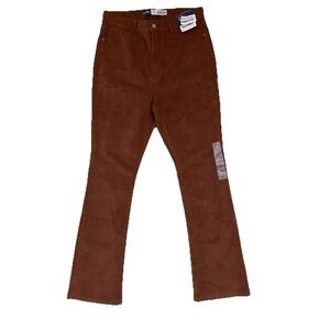 OLD NAVY Kicker Boot-Cut Pants Women's Size 4 Rust Corduroy Extra High Rise NWT